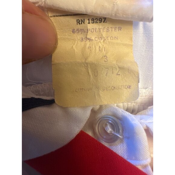 Vintage Baby Sailor Dress By C.I. Castro & Co. 3M White & Red Polyester & Cotton - Picture 3 of 4